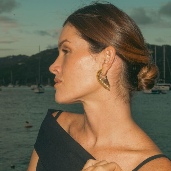 Hoop Earrings 18K Yellow Gold, 12.83 ct Sapphires and 1.51 ct Diamonds - Image 4