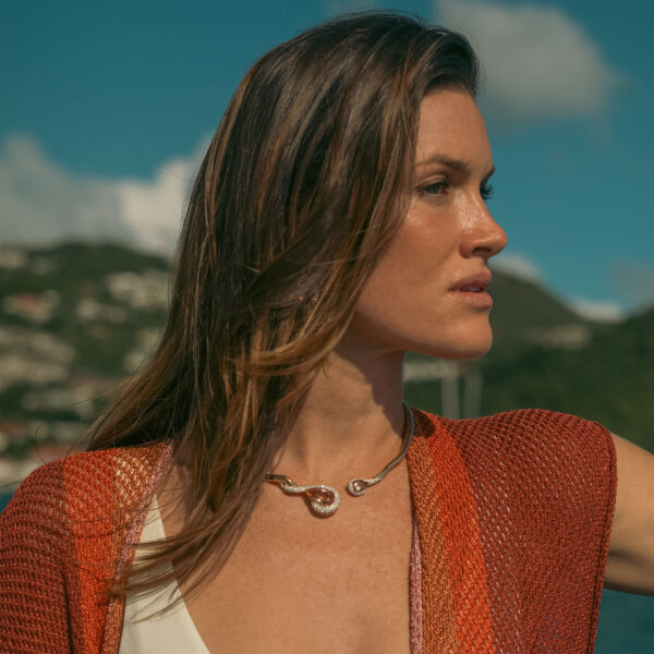 Hook Necklace with 16.55 ct Morganite, 18K Yellow Gold and 1.93 cts Diamonds - Image 4