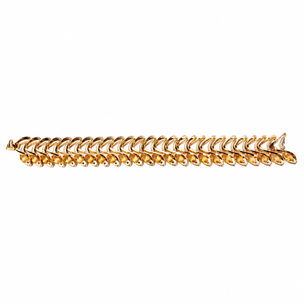 Rum Bracelet in 18k Yellow Gold with 9.52 cts Citrines and 0.33 ct Diamond
